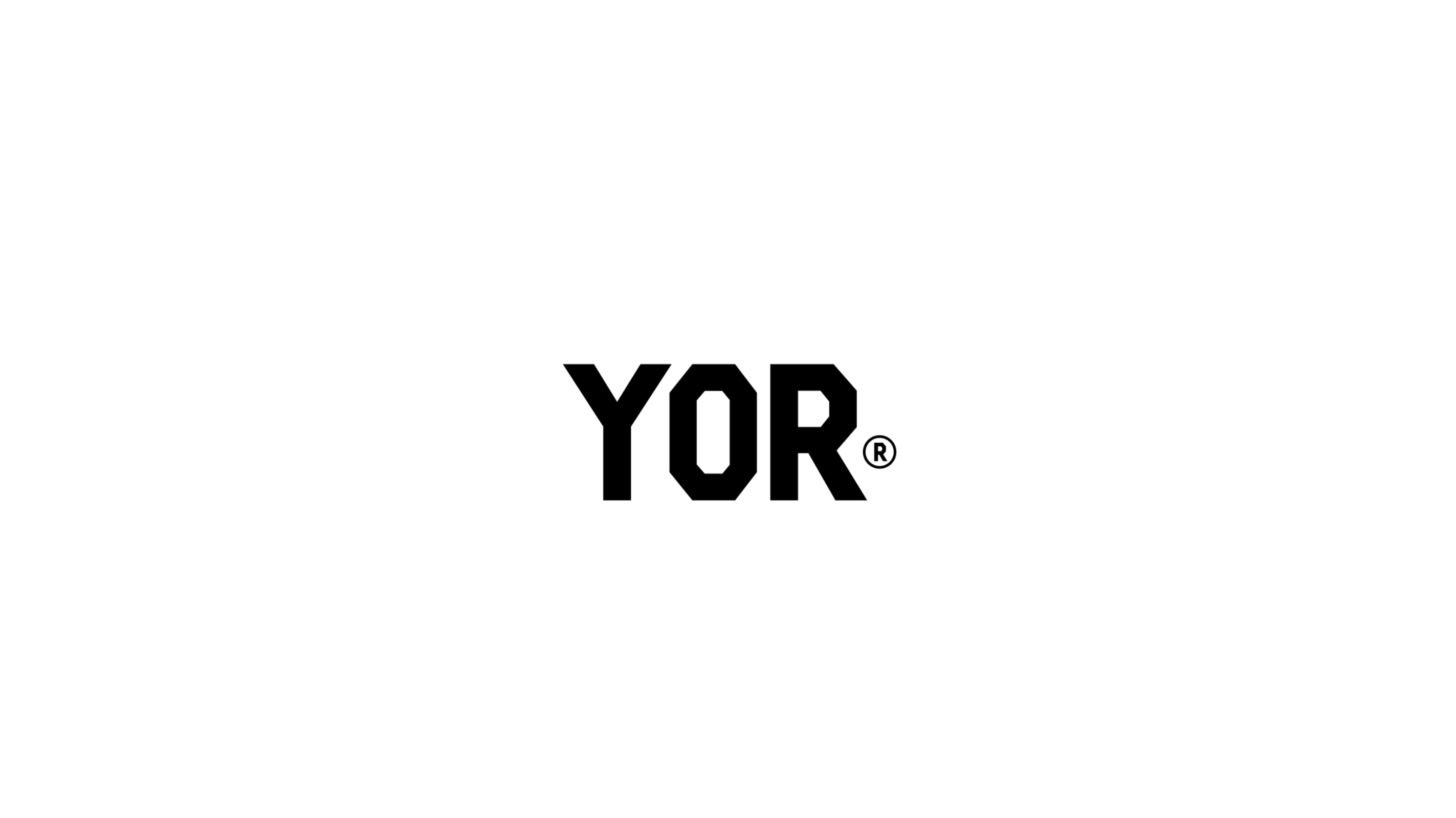 Página de abertura com a marca YOR em fundo claro.